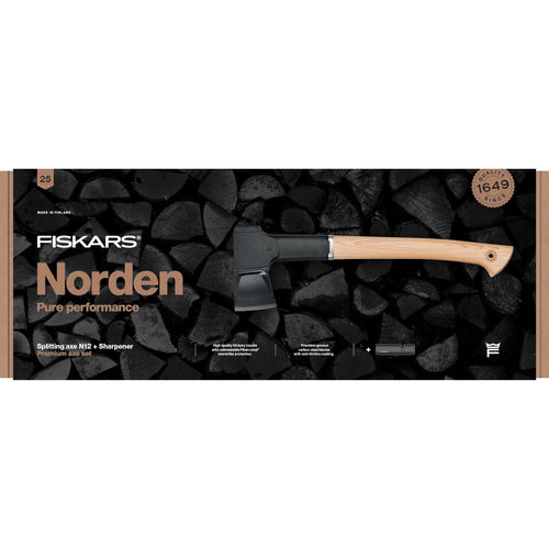 Подаръчен комплект: Брадва за цепене Norden N12 и точило Xsharp™