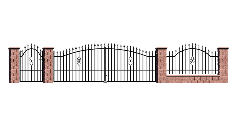 Лява еднокрила оградна врата + панти Venus 2, 1.50 x 0.90 метра