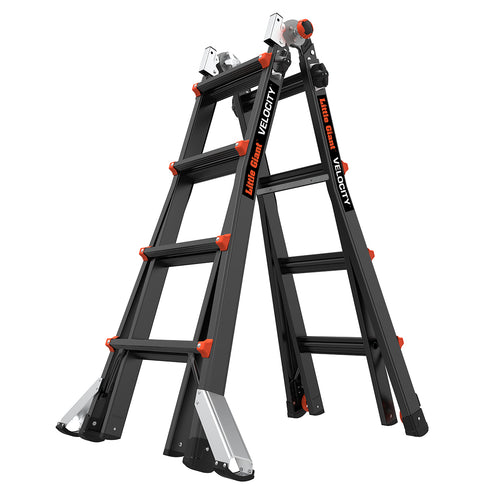 Телескопична алуминиева стълба Little Giant VELOCITY 2.0 PRO, M17 4x4 стъпала, с поставка AirDeck