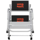 Стълба Малкия Гигант® с два стъпала, изработена от алуминий, сгъваема и удобна.