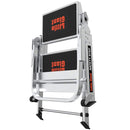 Сгъваема стълба с две стъпала SAFETY STEP от Малкия Гигант®, изработена от лек алуминий.