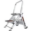 Степ стълба два стъпала SAFETY STEP Малкия Гигант®, изработена от алуминий с нехлъзгащи стъпала и парапет.