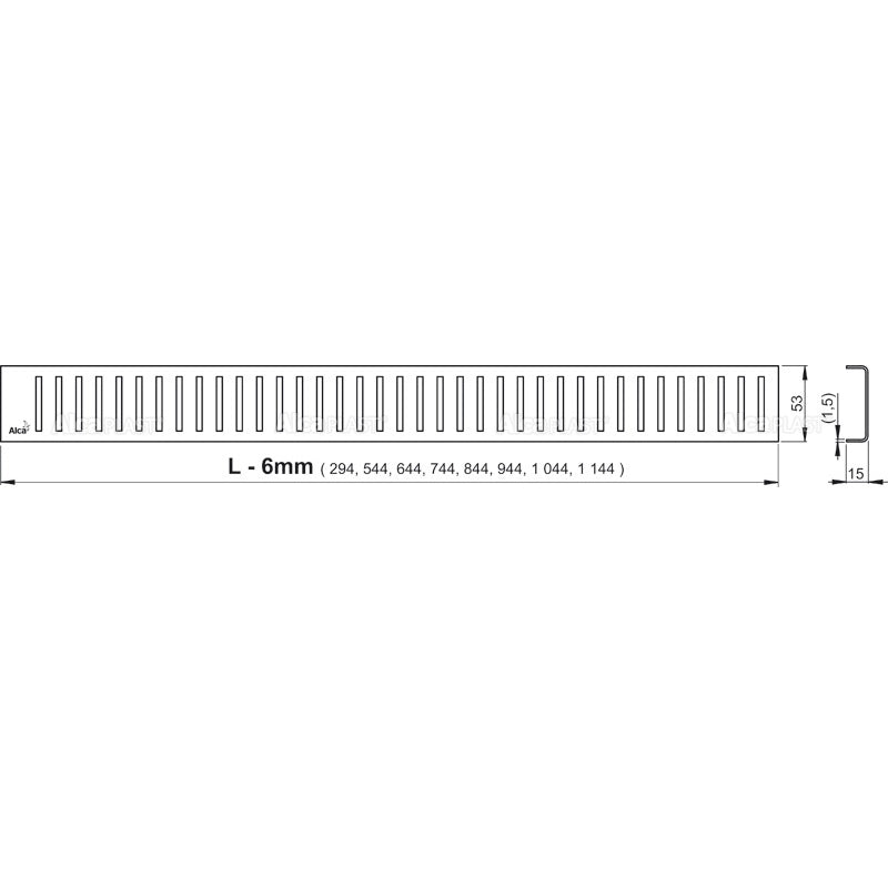 Купи Линеен сифон, ф40 с малка височина 55мм за перфорирани решетки за 345.31 лв. само от Nika.bg