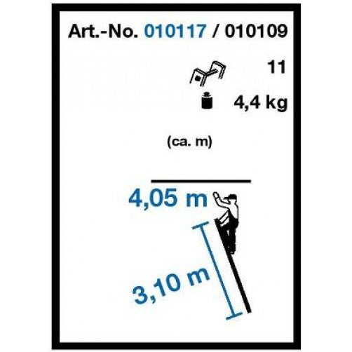 Купи Алуминиева стълба еднораменна с основа KRAUSE CORDA 1x11 за 162.63 лв. само от Nika.bg