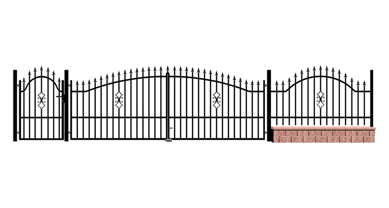 Лява еднокрила оградна врата + панти Venus 2, 1.50 x 0.90 метра