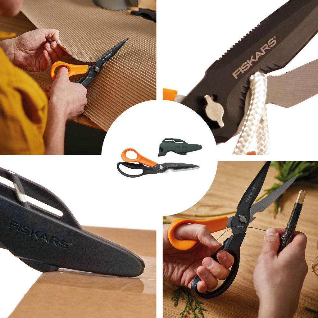 Мултифункционална ножица Fiskars Cuts+More - Nika.bg