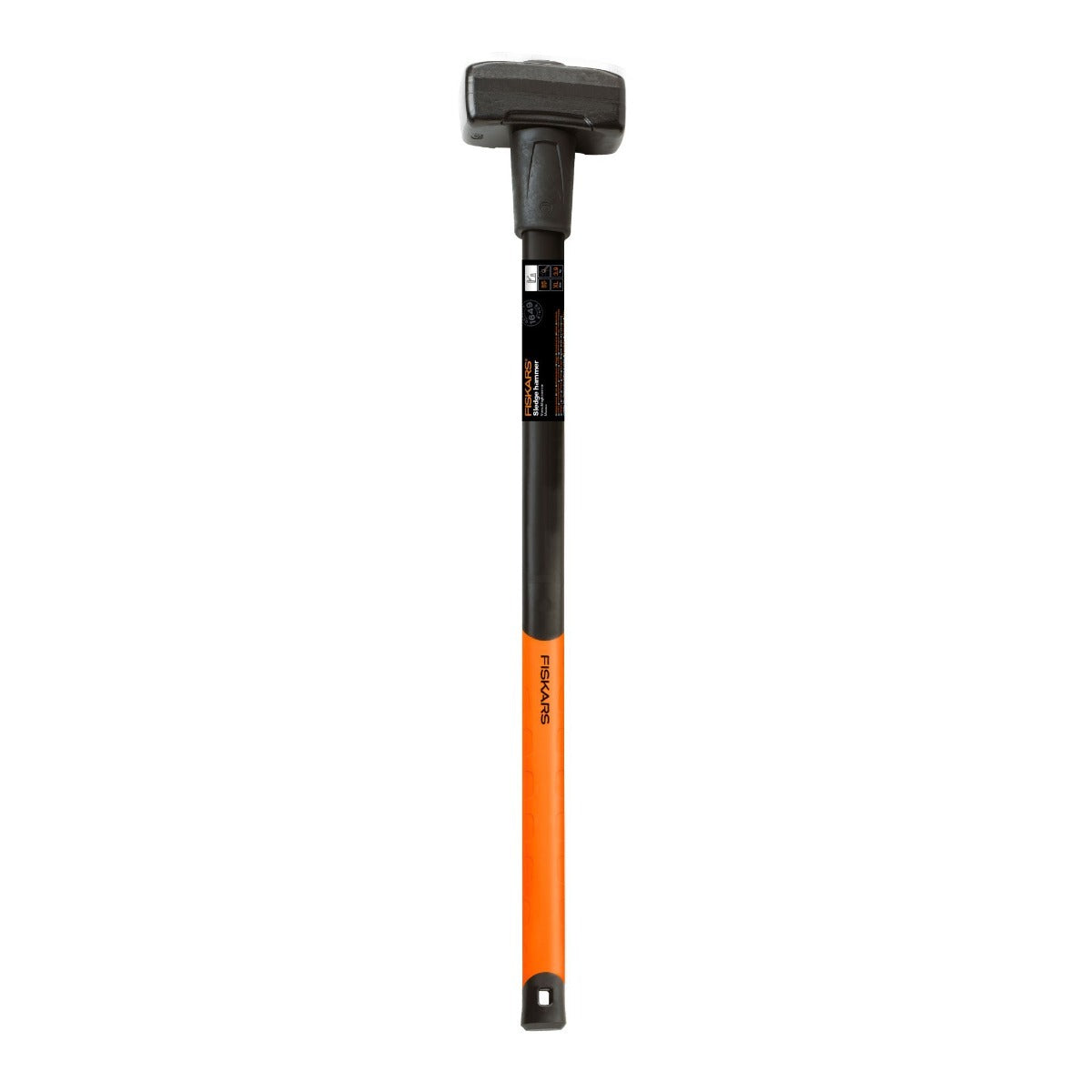 Чук Fiskars размер XL с фибростъклена дръжка, противохлъзгащо и антивибрационно покритие, гумен предпазител и заоблен ударен ръб