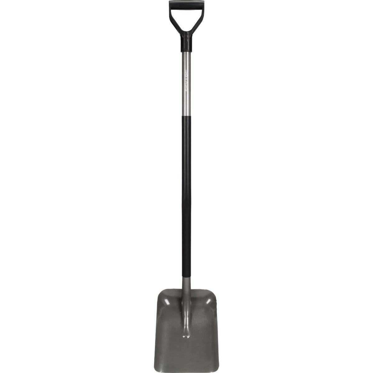 Alt Tag: Загребваща лопата Fiskars Ergonomic™ с удължена дръжка и Y-образен захват за комфорт при преместване на пясък и чакъл