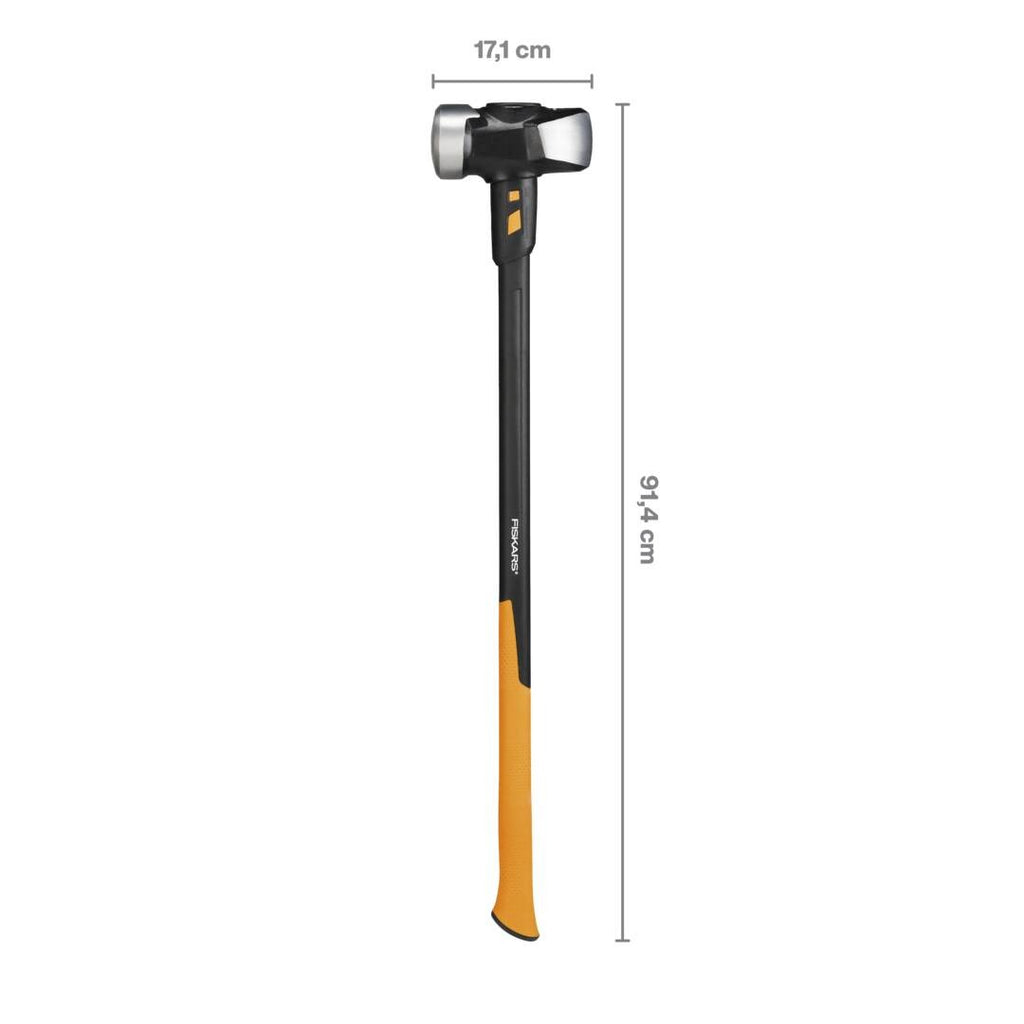 Чук за разбиване и къртене Fiskars IsoCore™ 5.76 kg размер XL с дълга дръжка и размери 91.4 cm, клиновидна закалена глава