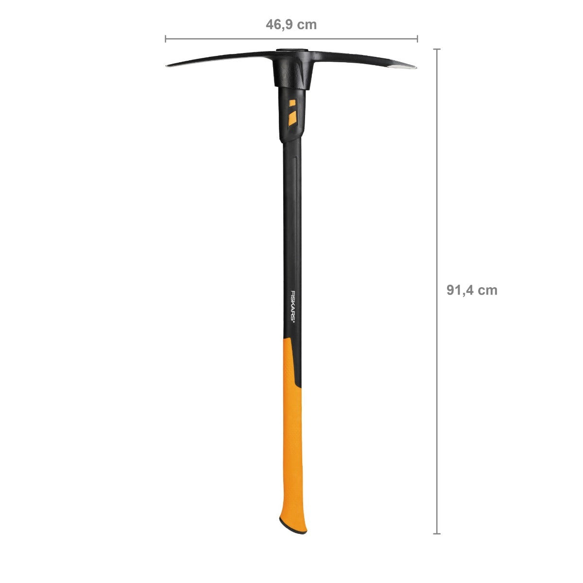 Кирка Fiskars Pro IsoCore™, размер L - снимка на кирка 91.4 см с IsoCore амортизация и оранжева дръжка