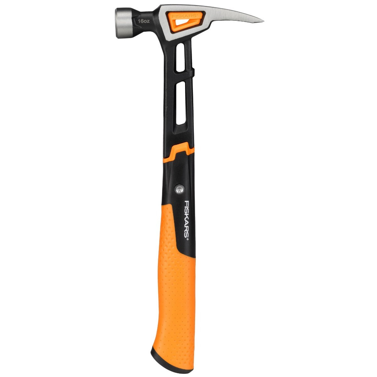 Универсален чук Fiskars IsoCore™, размер M с оранжева дръжка и патентована система IsoCore™ за намаляване на вибрациите