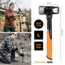 Строителен чук Fiskars IsoCore™ размер L с глава 1.8 кг, IsoCore™ антивибрационна система и мека Soft Grip дръжка