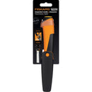Дърводелски нож с длето и вградено точило в канията Fiskars Pro с оранжева дръжка и вграден заточващ елемент