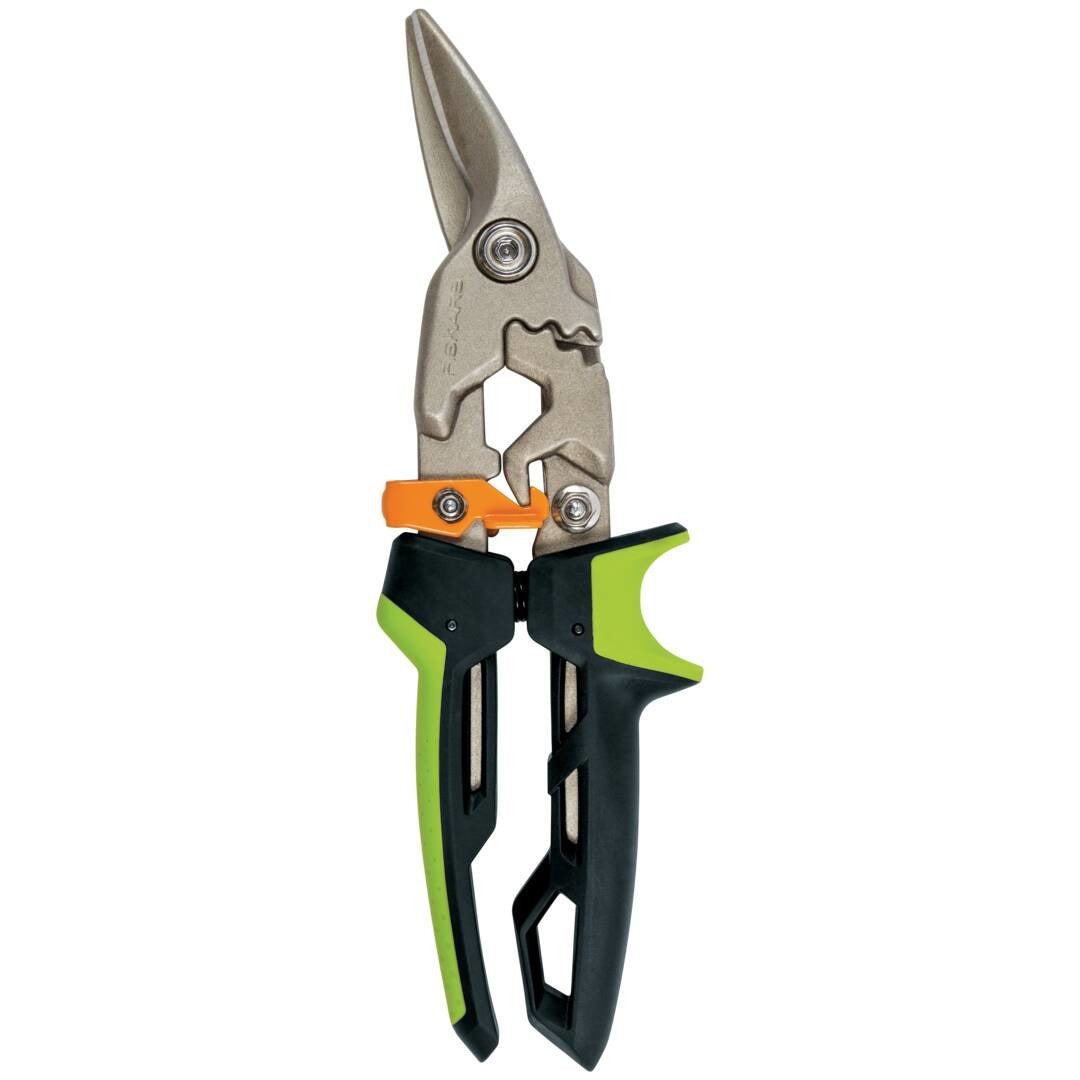 Ножица за ламарина с извити остриета Fiskars PowerGear™, за дясно рязане - мощни извити остриета и ергономични дръжки
