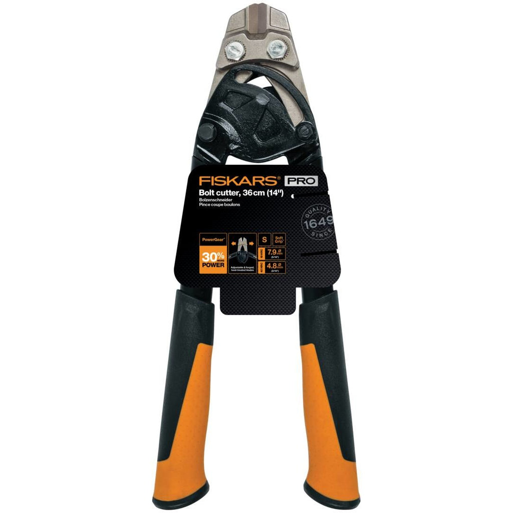 Ножица за арматура и рязане на болтове Fiskars PowerGear™, 36 см - професионални болтови режещи ножици с ергономични дръжки