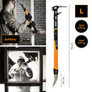 Чук за разбиване и къртене Fiskars IsoCore™ 2.61 kg размер L - демонстрация на инструмент с IsoCore™ система, двуслойна дръжка и SoftGrip за къртене