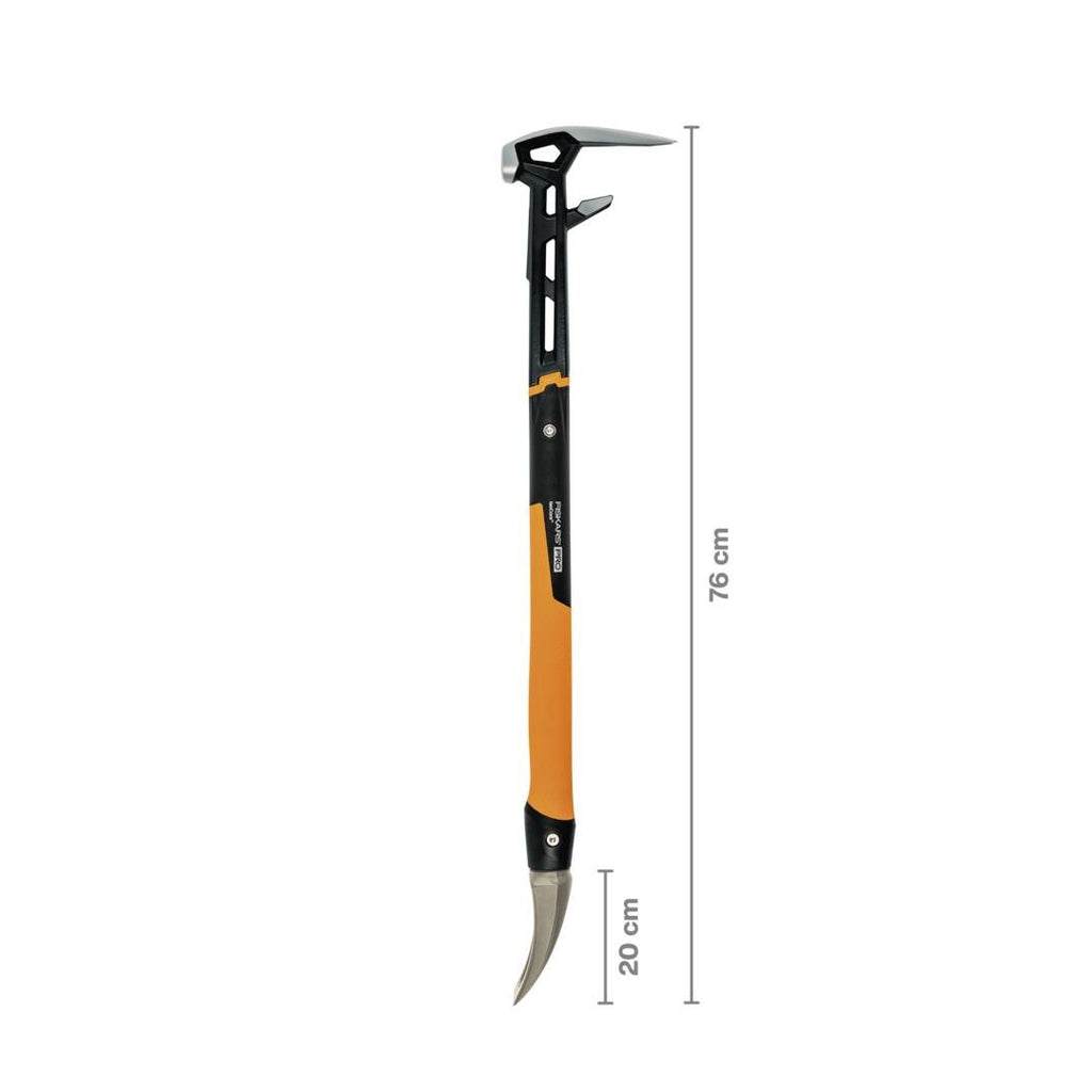Alt Tag: Чук за разбиване и къртене Fiskars IsoCore™ 2.61 kg размер L с амортизираща дръжка и заострено кърточе, 76 cm обща дължина