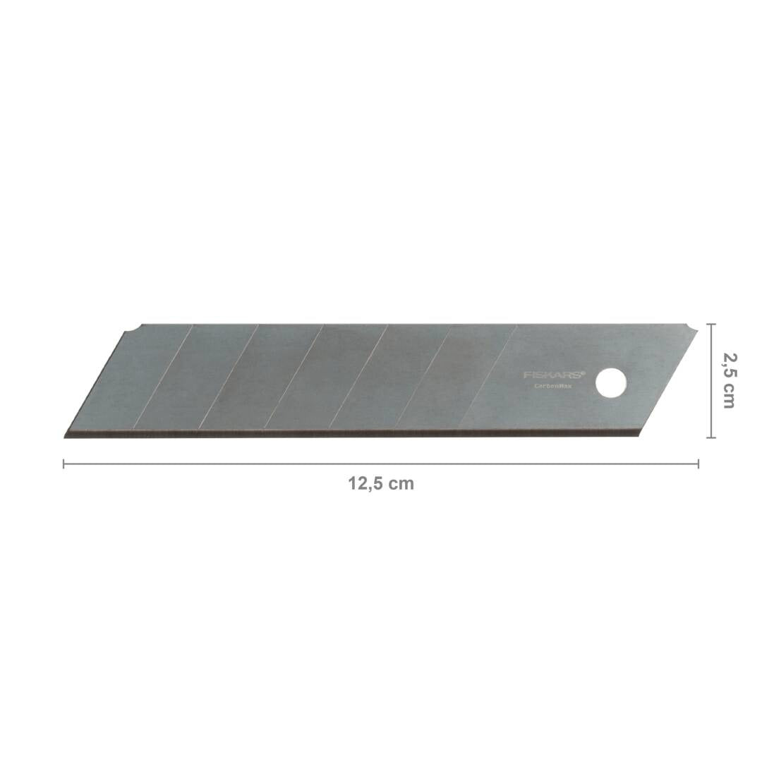 Резервни остриета CarbonMax™ 25 mm, 5 броя - 25 мм секции, метално покритие Fiskars, опаковка 5 бр.