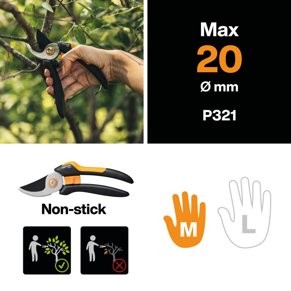 Сет Fiskars 3 части - лозарска ножица, лопатка и малка вила за засаждане - Nika.bg