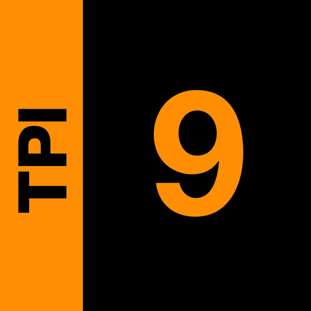 Трион Fiskars PRO PowerTooth (38 см, 9 TPI) - икона 9 TPI показваща зъбци и характеристики на острието