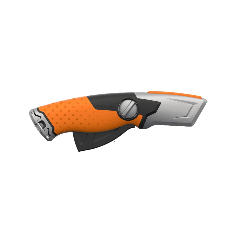 Макетен нож с автоматично прибиращо се острие CarbonMax™ Pro Safety с оранжева ергономична дръжка и метален корпус