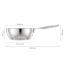 Тиган за сотиране Fiskars All Steel, 20 см. – неръждаема стомана, трислойна основа, вътрешна мерителна скала и безопасна дръжка