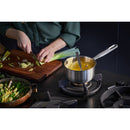 Касерола Fiskars All Steel, 1.5 литра от неръждаема стомана на котлон с капак и дълга дръжка, подходяща за сосове и малки порции