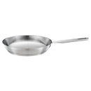 Тиган за пържене All Steel Pure, 28см от неръждаема стомана с гравирано дъно и дълга дръжка, класически дизайн за равномерно пържене