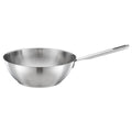 Уок тиган All Steel Pure, 28 см. от неръждаема стомана с високи стени и дълга дръжка за пържене и задушаване