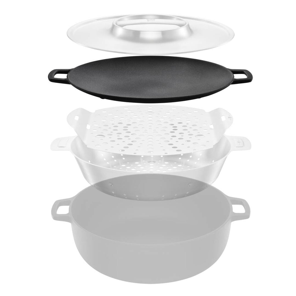 Чугунена плоча Norden Grill Chef, 30 см. за скара и открит огън, незалепваща емайлирана Thermium™ повърхност