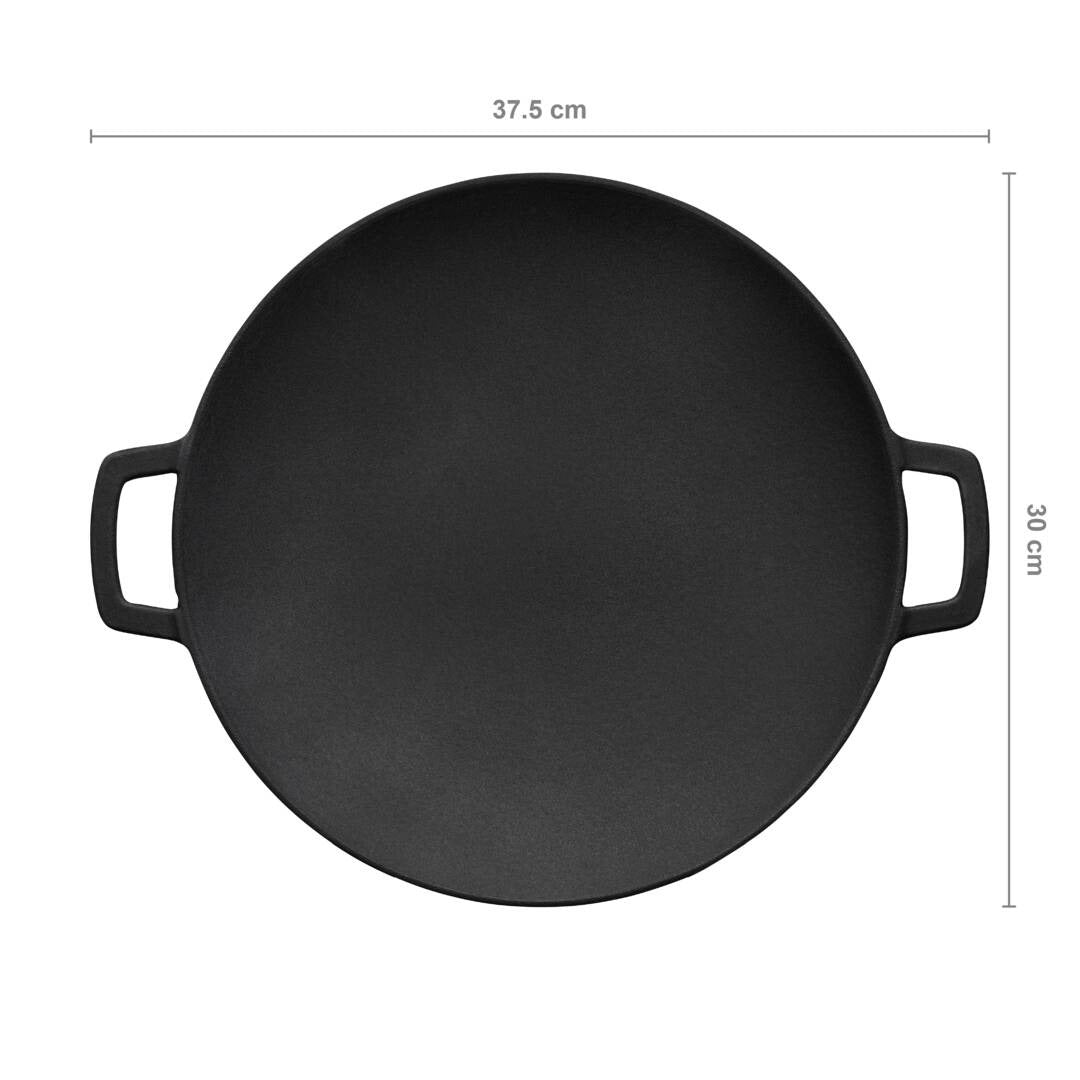 Чугунена плоча Norden Grill Chef, 30 см. - кръгла чугунена плоча с дръжки, емайл Thermium™ за грил и барбекю