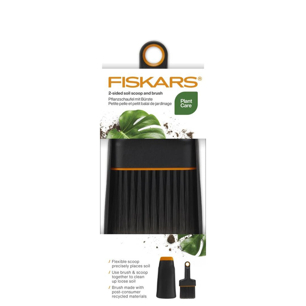 Комплект лопатка за засаждане и четка Fiskars Urban, 20.6 см