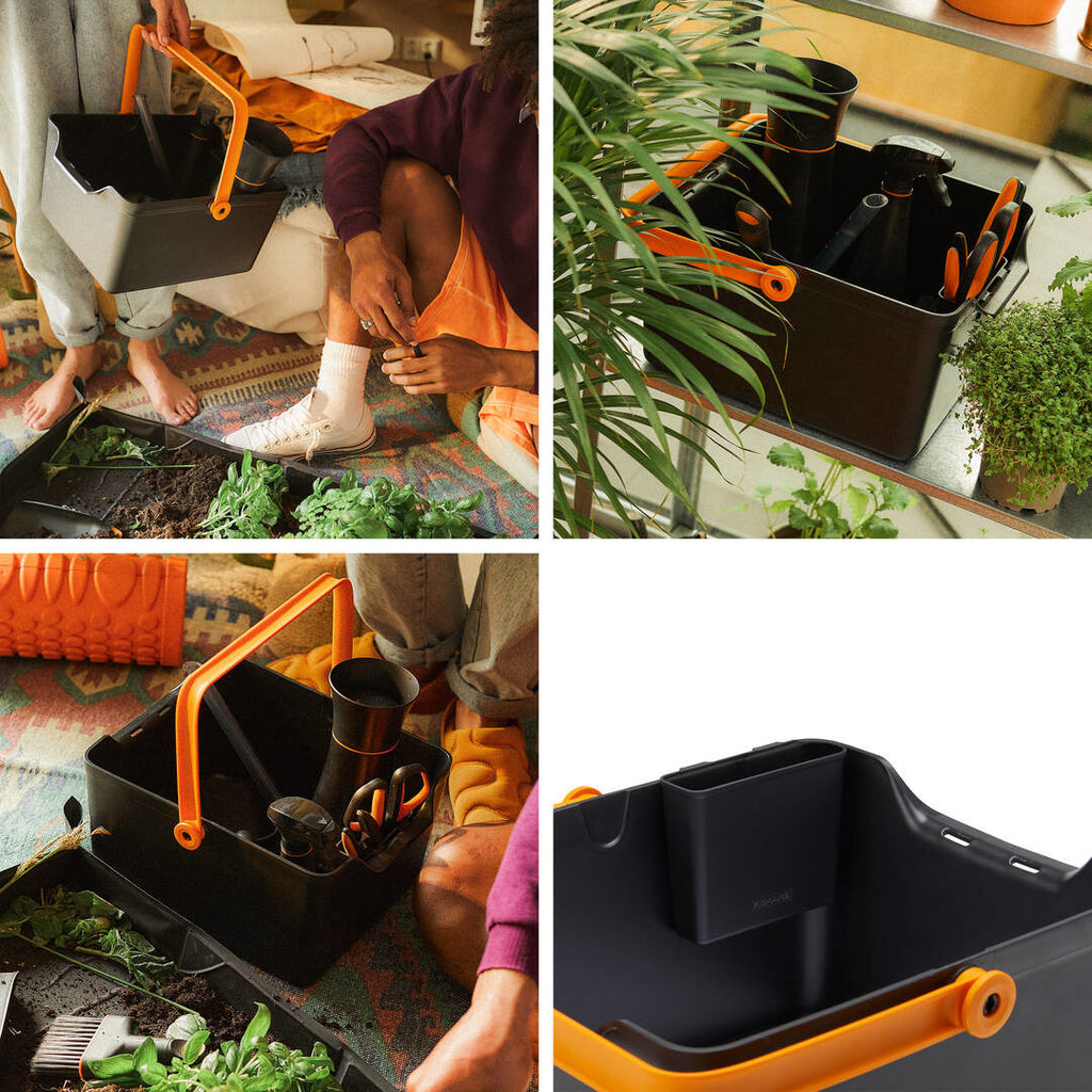 Кутия с градински инструменти Fiskars Balcony Toolbox 7 части - Nika.bg