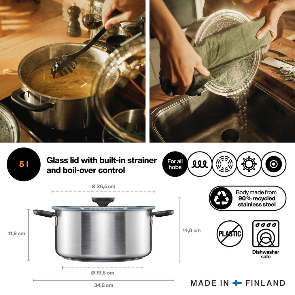 Тенджера Fiskars Functional Form 5.0 l - Nika.bg