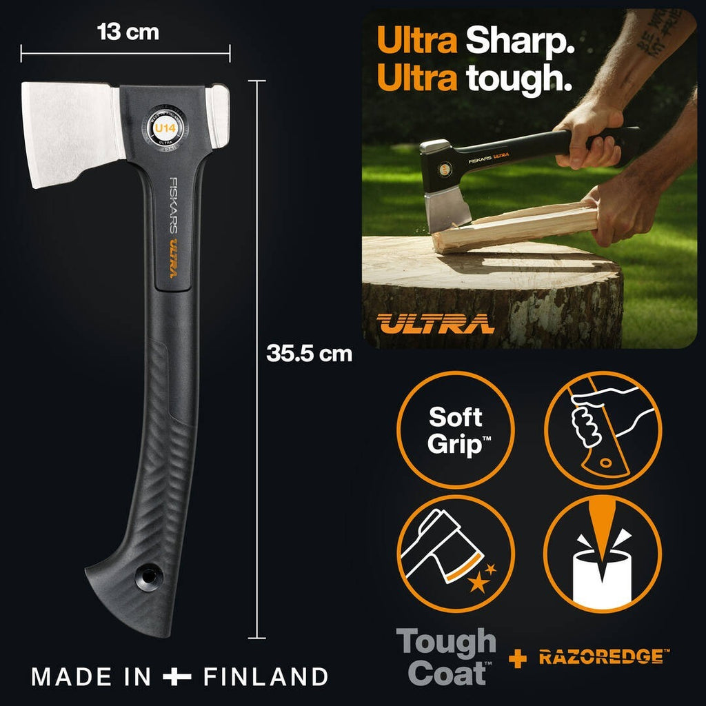 Универсална брадва за къмпинг, лов и туризъм Fiskars Ultra X-series™ U14 - XS - Nika.bg