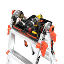 Магнитна табла за инструменти Little Giant с инструменти и аксесоари, монтирана на стълба.