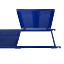 Фасадно рамково скеле 600 х 2630 мм в син цвят, показващо отворен панел и конструкция.