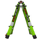 Телескопична стълба Little Giant Dark Horse 2.0 от фибростъкло в зелен цвят, подходяща за многофункционална употреба.