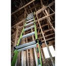 Телескопична стълба от фибростъкло 4x3 Малкия гигант M13 Dark Horse 2.0 в дървен строеж