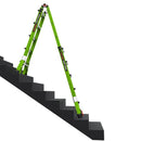 Телескопична стълба Little Giant Dark Horse 2.0, настройка за стълбище, зелена и стабилна.