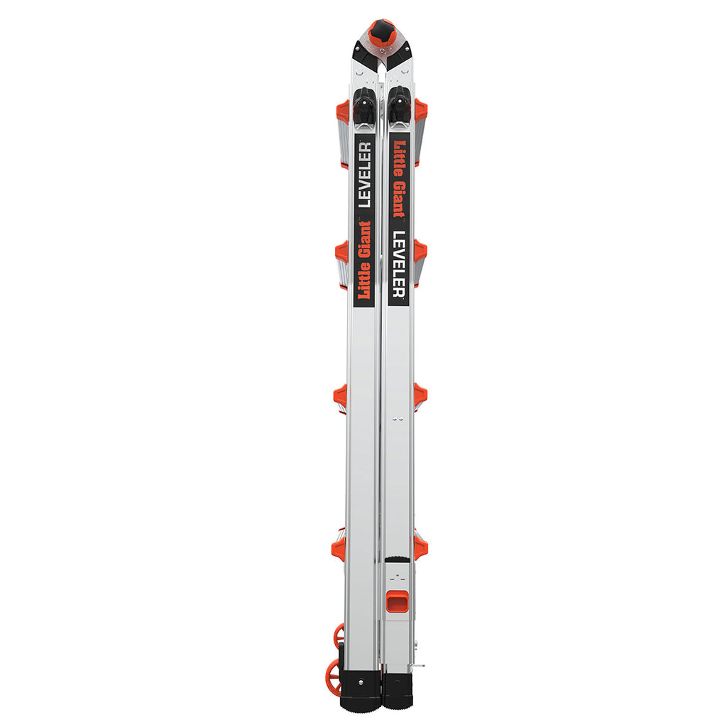Телескопична алуминиева стълба Little Giant Leveler M17, компактна и безопасна за работа на неравен терен.
