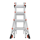 Телескопична алуминиева стълба Little Giant Leveler M17 с 4x4 стъпала и регулируеми крака.