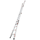 Телескопична алуминиева стълба Little Giant Leveler M22 с 4x5 стъпала, идеална за работа на неравен терен.