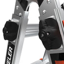 Регулируеми крака и бутони на телескопичната стълба Little Giant Leveler M26.