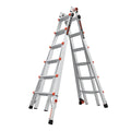 Телескопична алуминиева стълба Little Giant Leveler M26 с 4x6 стъпала и регулируеми крака за безопасност