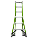 Двураменна стълба от фибростъкло 5+4 стъпала Little Giant TELECOMBO с GROUND CUE, V-bar и двупозиционни пети