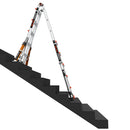 Телескопична алуминиева стълба 4x5 M22 Conquest 2.0 PRO, подходяща за стълби и труднодостъпни места.