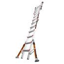 Телескопична алуминиева стълба M26 Conquest 2.0 PRO с обезопасителни релси за всякакви терени.