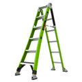 Двураменна стълба от фибростъкло 5+4 стъпала Little Giant TELECOMBO с GROUND CUE, V-bar и двупозиционни пети