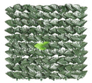 Изкуствено покривало Бръшлян ЕКО с листенца в зелено, осигурява уединение за огради и тераси.